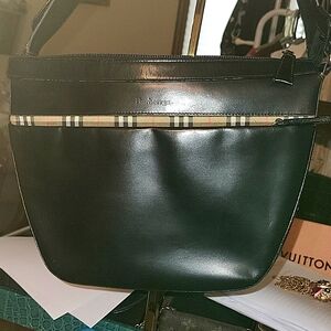 Burberry's Vintage Black Leather Handbag